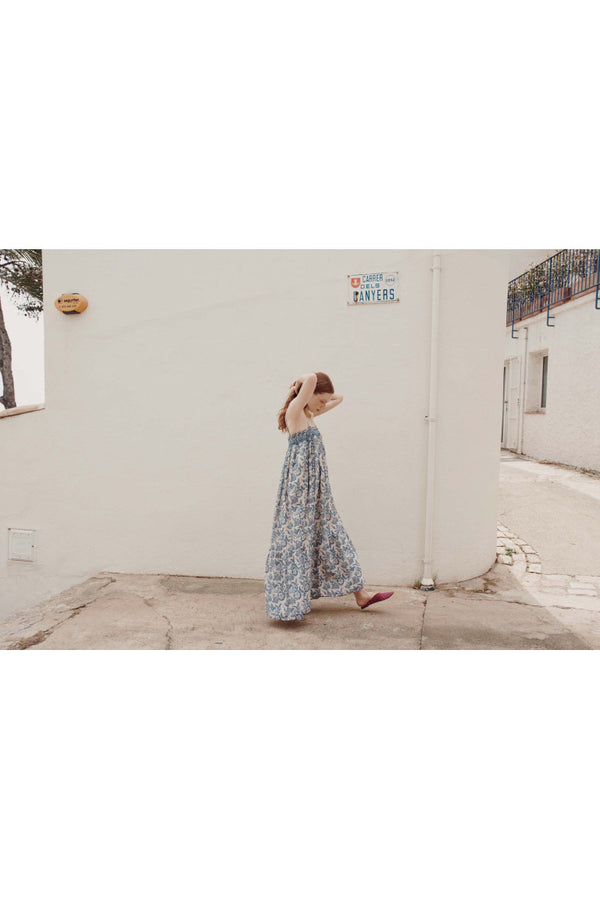 Dress Marcelina | Blue Indian Bloom