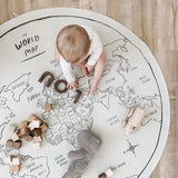 Midi Circle Mat | World Map